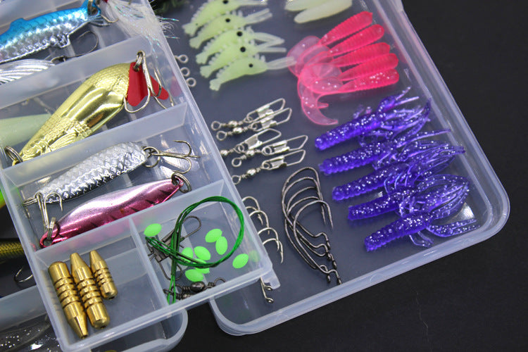 Fishing Lure Kit – Multi-Color Soft Bait & Hooks Set for Freshwater & Saltwater Fishing