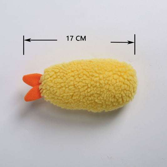 Dog Squeaky Shrimp Toy – Soft Plush Chew Toy for Small & Medium Pets