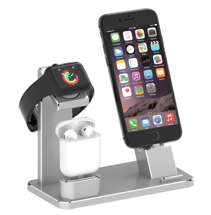 4-in-1 Charging Dock Station – Multi-Device Stand for iPhone, Apple Watch & AirPods