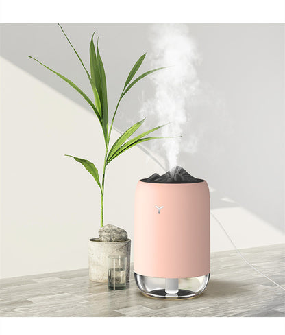 Mini Flame Effect Humidifier – Ultrasonic Aroma Diffuser for Home, Office & Car