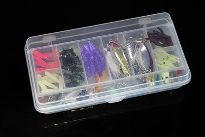 Fishing Lure Kit – Multi-Color Soft Bait & Hooks Set for Freshwater & Saltwater Fishing