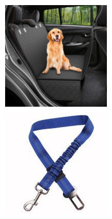 Dog Car Seat Cover – Waterproof Hammock Pet Carrier Protector with Mesh Window & Seat Belt Leash for Cars, SUVs & Trucks