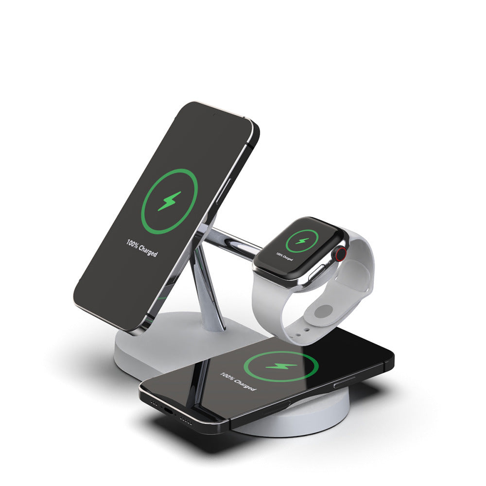 5-in-1 Magnetic Wireless Charging Station – Fast Charge Stand for Phone, Watch & Earbuds