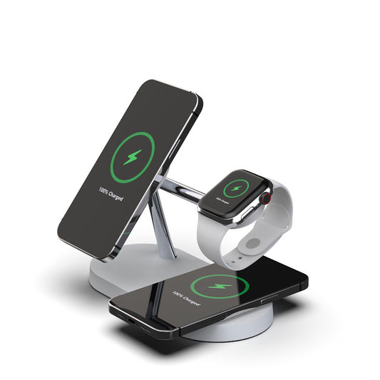 5-in-1 Magnetic Wireless Charging Station – Fast Charge Stand for Phone, Watch & Earbuds