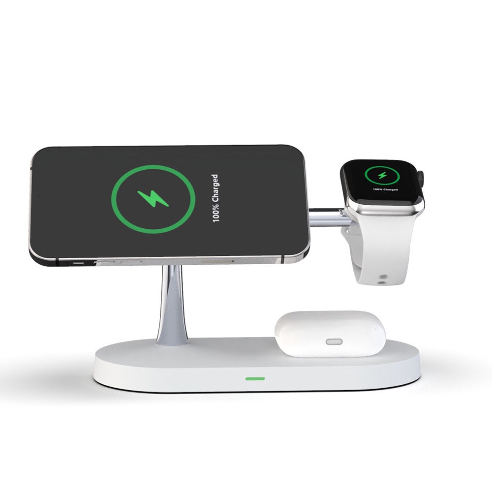 5-in-1 Magnetic Wireless Charging Station – Fast Charge Stand for Phone, Watch & Earbuds