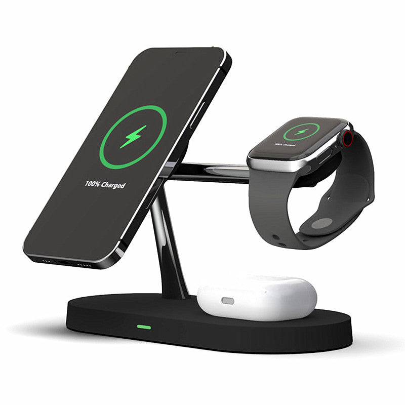 5-in-1 Magnetic Wireless Charging Station – Fast Charge Stand for Phone, Watch & Earbuds