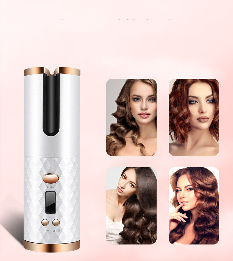 Wireless Automatic Hair Curler – Rechargeable Ceramic Curling Wand for Quick Heat Styling