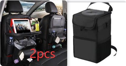 Luxury PU Car Backseat Organizer – Multi-Pocket Storage Bag with Tablet Holder & Cup Slots