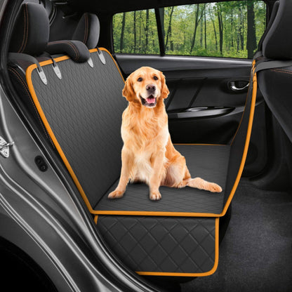 Dog Car Seat Cover – Waterproof Hammock Pet Carrier Protector with Mesh Window & Seat Belt Leash for Cars, SUVs & Trucks