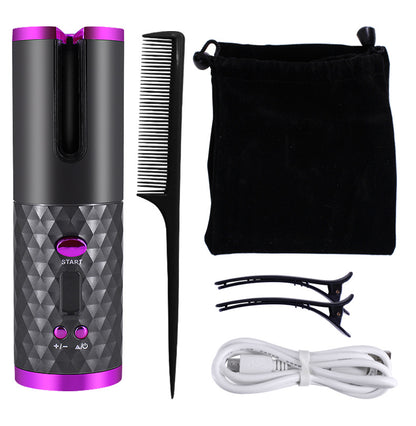 Wireless Automatic Hair Curler – Rechargeable Ceramic Curling Wand for Quick Heat Styling