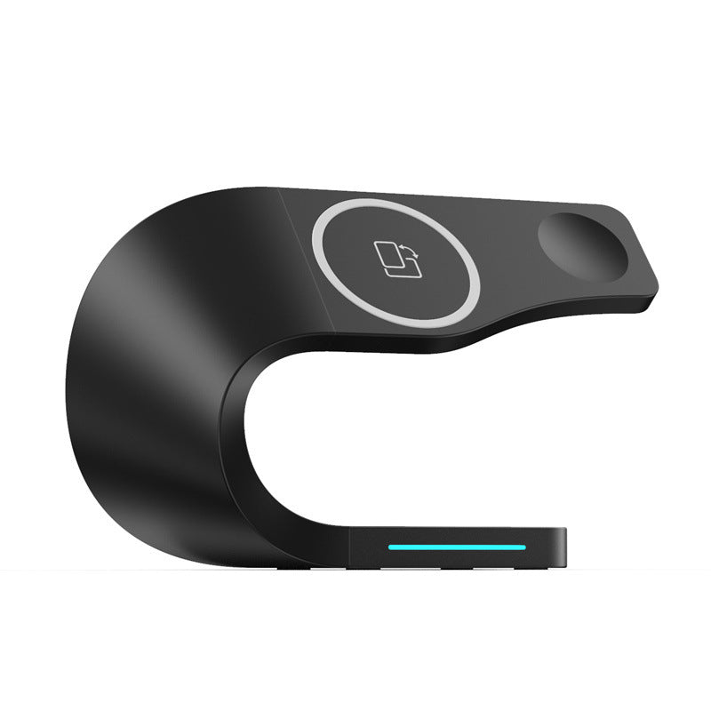 Magnetic 3-in-1 Wireless Charger Stand – Fast Charge Dock for Phone, Watch & Earbuds