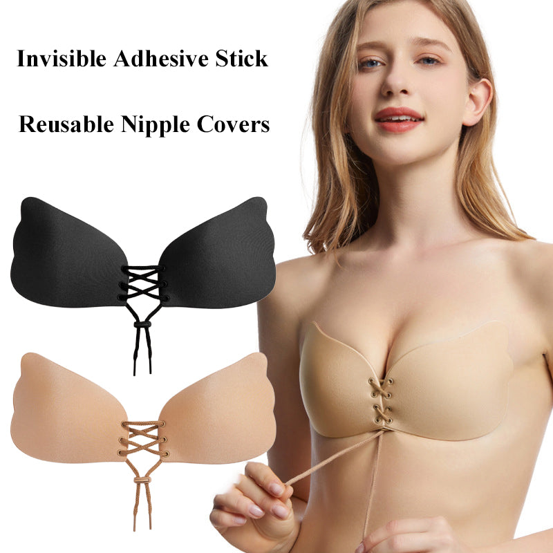 Strapless Adhesive Push-Up Bra – Invisible Backless Support Bra for Women