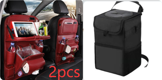 Luxury PU Car Backseat Organizer – Multi-Pocket Storage Bag with Tablet Holder & Cup Slots