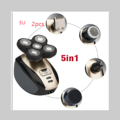 5-in-1 Electric Head Shaver for Men – Rechargeable Bald Shaver, Beard & Nose Trimmer Set