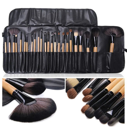 24-Piece Professional Makeup Brush Set – Soft Synthetic Bristles, Foundation & Eyeshadow Beauty Kit